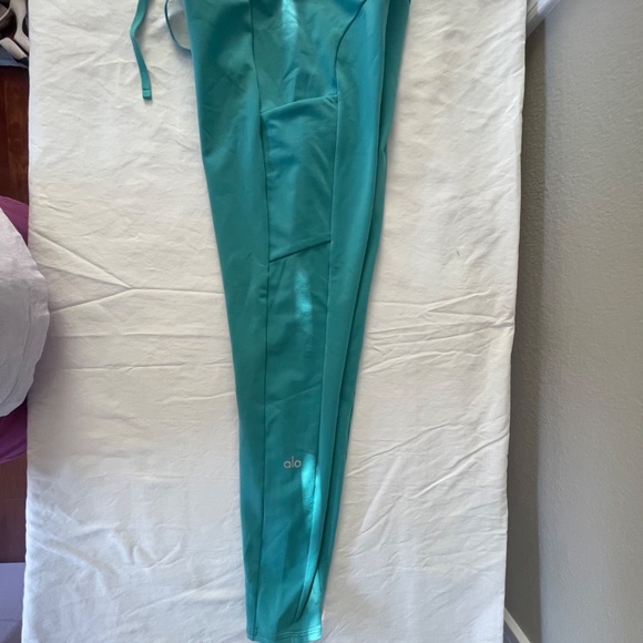 ALO Yoga High Waist Checkpoint Legging Ocean Teal Sz S - Picture 5 of 10